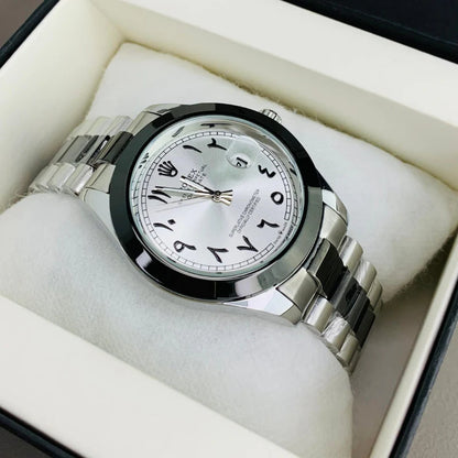 ROLEX WATCH - BLACK TWO TONE WITH ARABIC DIAL