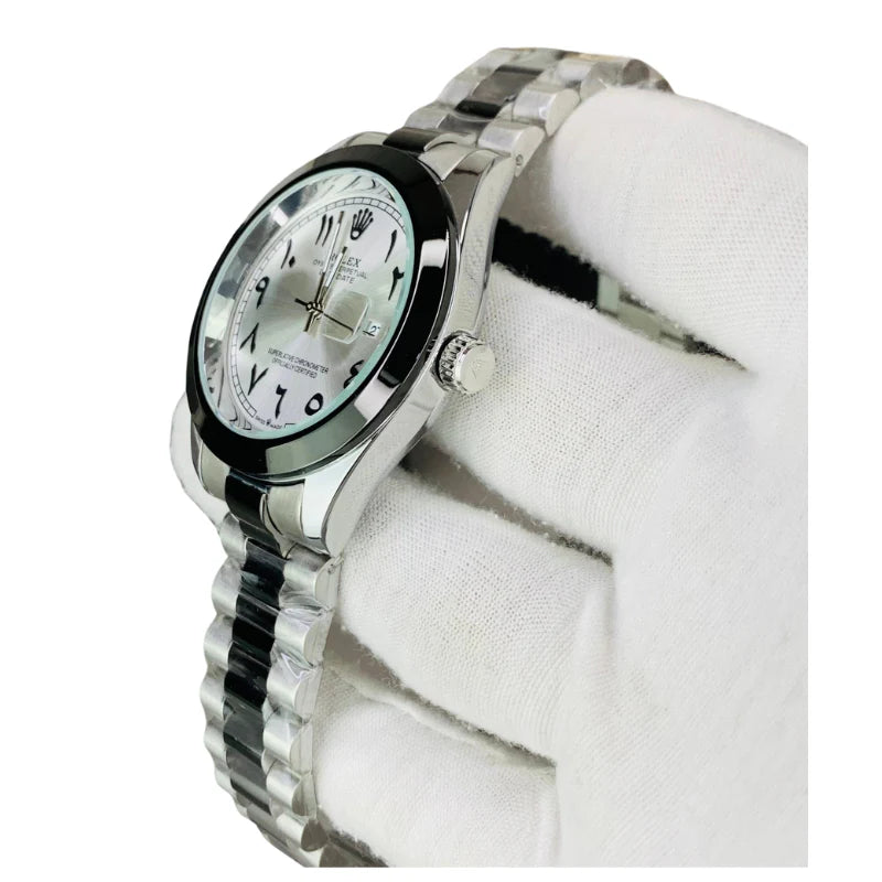 ROLEX WATCH - BLACK TWO TONE WITH ARABIC DIAL
